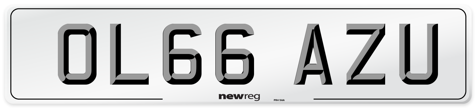 OL66 AZU Number Plate from New Reg